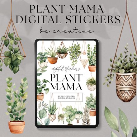 Plant Mama Digital Stickers