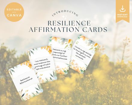  Resilience Affirmation Cards 