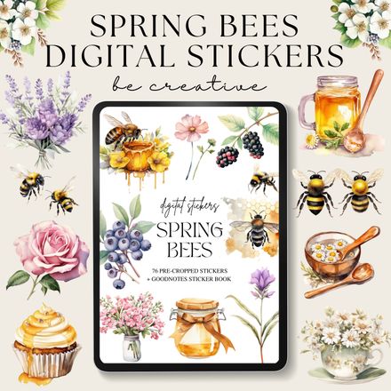 Spring Bees Stickers