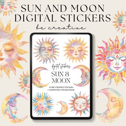 Sun and Moon Stickers