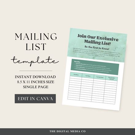Mailing List Template
