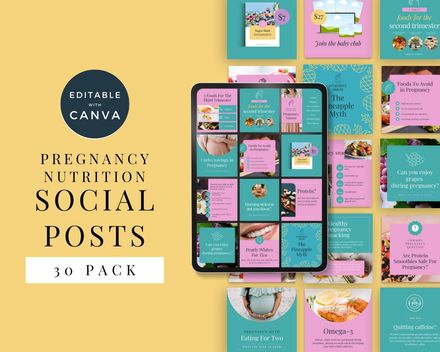 Pregnancy Nutrition Social Media Posts