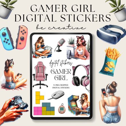 Gamer Girl Stickers 