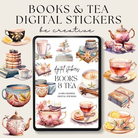 Book &amp; Tea Stickers