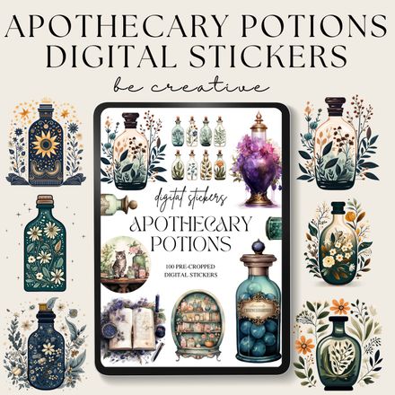 Apothecary Digital Stickers