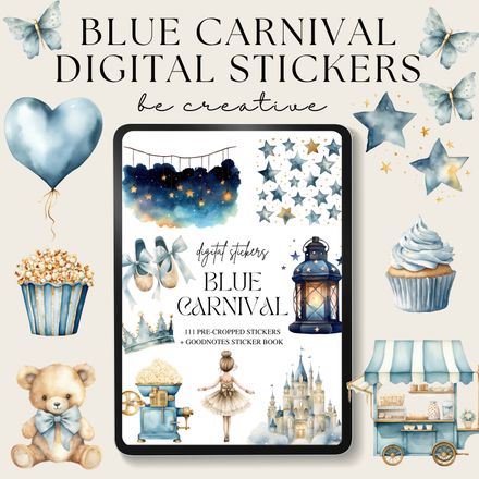 Blue Carnival Stickers