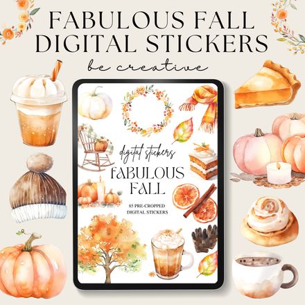 Fabulous Fall Digital Stickers