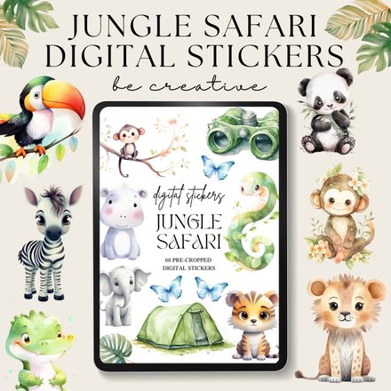 Jungle Safari Digital Stickers