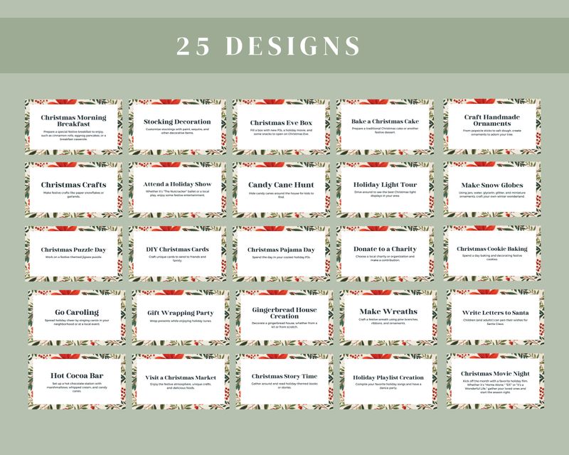 Countdown To Christmas Advent Cards