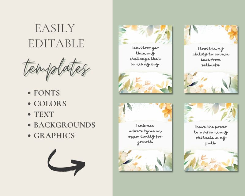 Resilience Affirmation Cards 