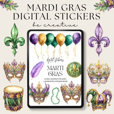Mardi Gras Stickers