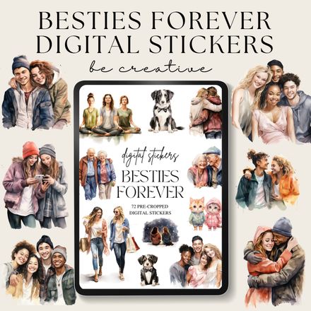 Besties Forever Digital Stickers
