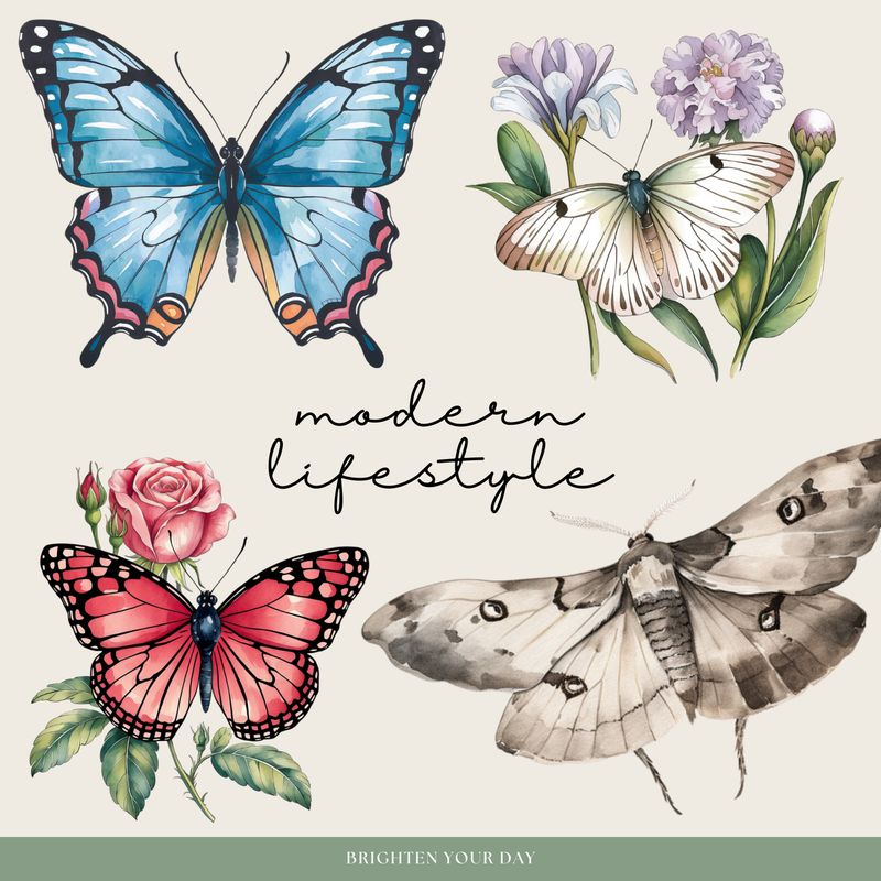 Vintage Moths Stickers