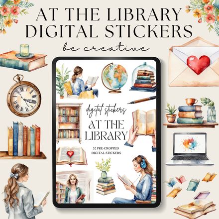 At The Library Stickers