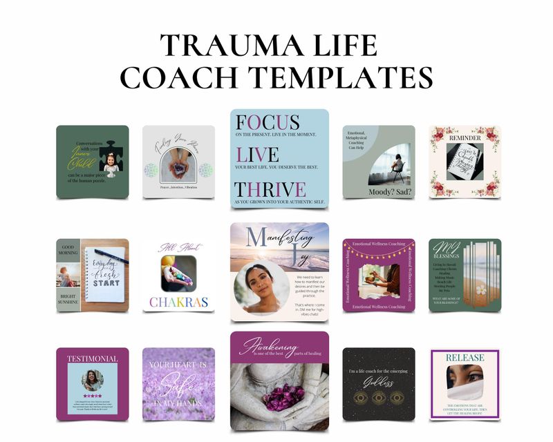 Trauma Life Coach Social Media Posts