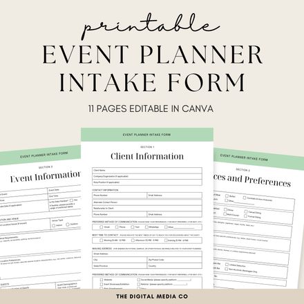Event Planner Intake Form
