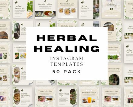 Herbal Healing Instagram Templates