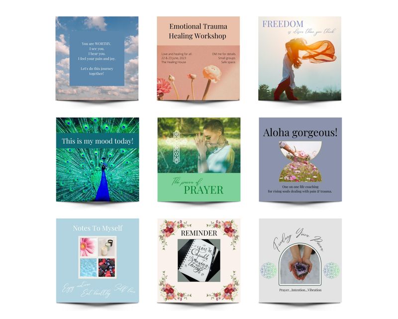 Trauma Life Coach Social Media Posts