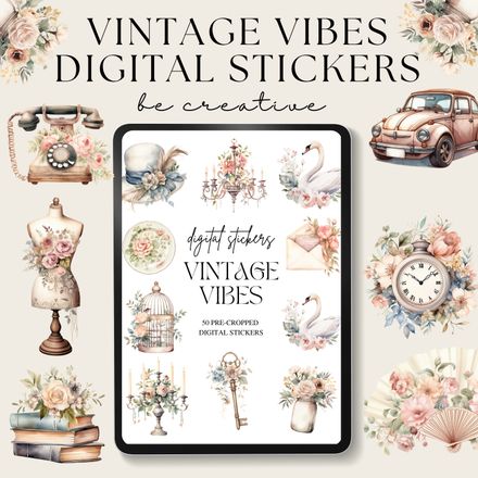  Vintage Vibes Stickers 
