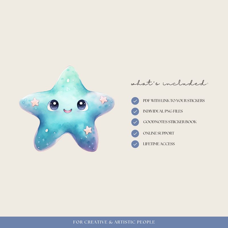 Blue Oceanic Stickers