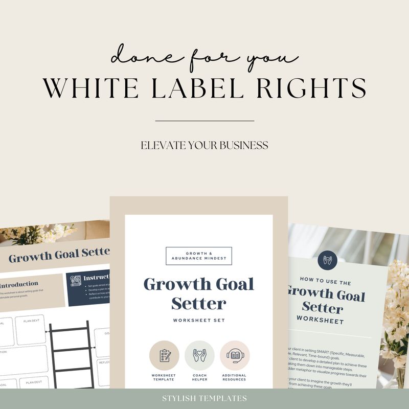 Growth Goal Setter Worksheets