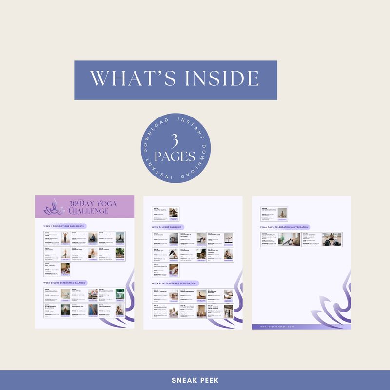 Yoga Challenge Printable