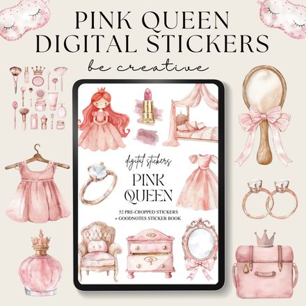 Pink Queen Stickers