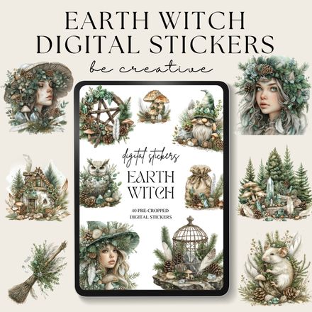 Earth Witch Digital Stickers