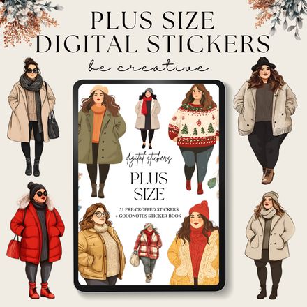 Plus Size Digital Stickers