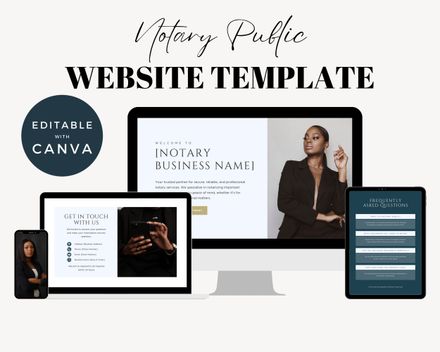 Notary Canva Website Template