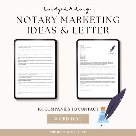 100 Companies For Notary Marketing and a Professional Letter of Introduction