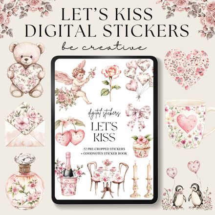Let&#x27;s Kiss Stickers