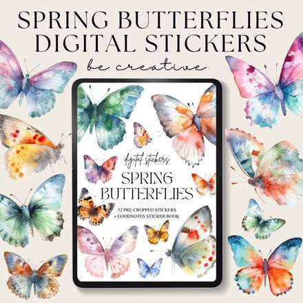 Spring Butterflies Stickers