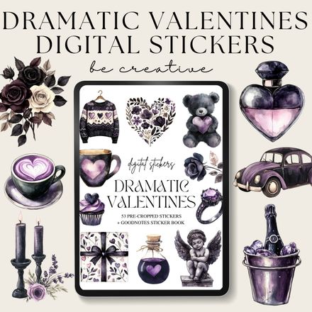 Dramatic Valentines Stickers
