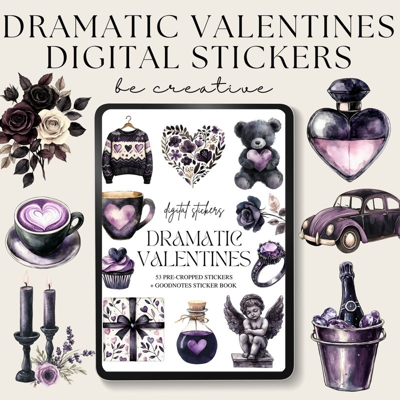 Dramatic Valentines Stickers