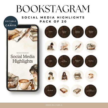 Bookstagram Highlight Icons