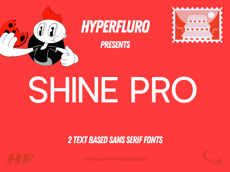 Shine Pro (4 Fonts)