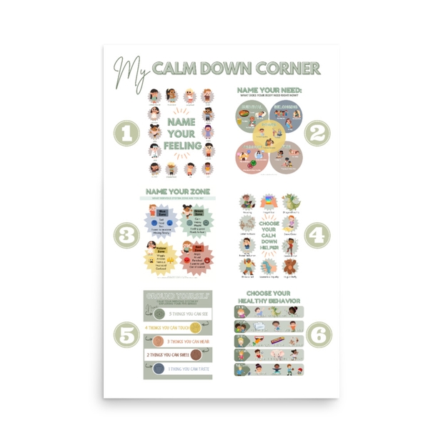 All-in-one CALM DOWN CORNER POSTER