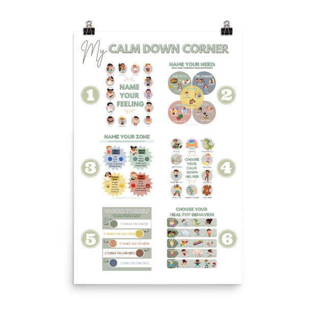 All-in-one CALM DOWN CORNER POSTER