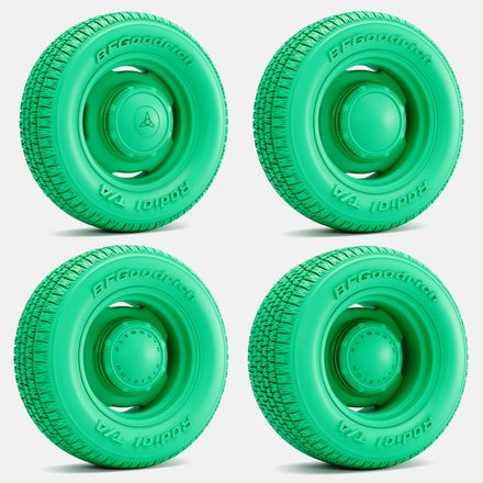 1/24 Scale, 15x6, 15x7, 15x8, 15x10 Mopar Steelie Wheels, BFGoodrich Radial TA Tires