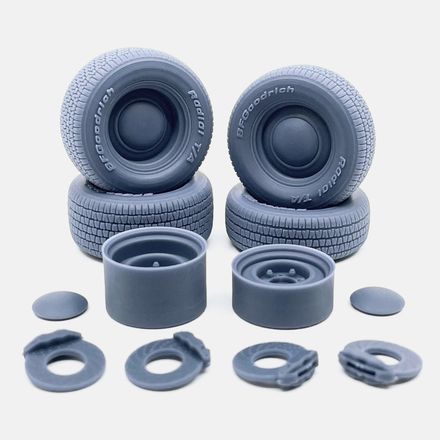 1/25 Resin, 15 inch Smoothie Wheels, BFGoodrich Radial T/A Tires