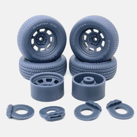 1/24 Resin, 15x8 Bassett D-Hole Wheels, BFGoodrich Radial T/A Tires