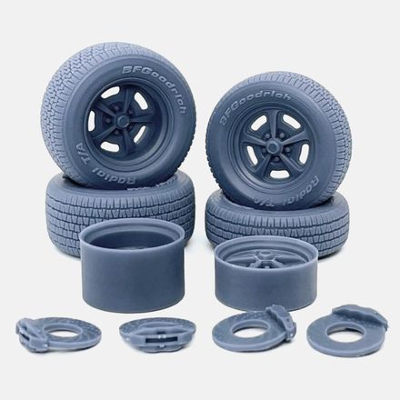 1/25 Resin, 15 inch Magnum 500 Wheels, BFGoodrich Radial T/A Tires