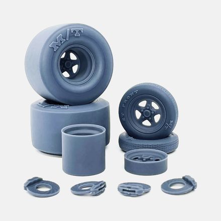 1/24 Resin, 15x5 &amp; 15x15 Weld Pro Star Wheels,  M/T ET Tires