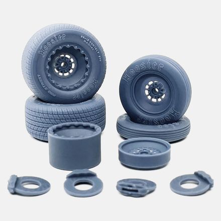 1/24 Resin, 15x4 &amp; 15x10 Sander 752 Wheels, Hoosier Tires