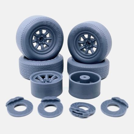 1/18 Resin, 15 inch Minilite Wheels, Goodyear Blue Streak Tires