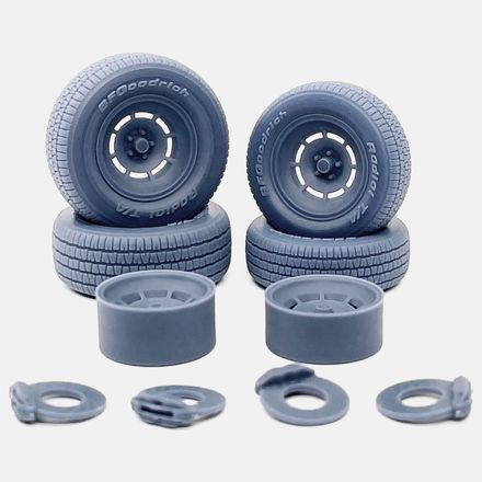 1/24 Resin, 15 inch C3 Corvette YJ8 Wheels, BFGoodrich Radial T/A Tires