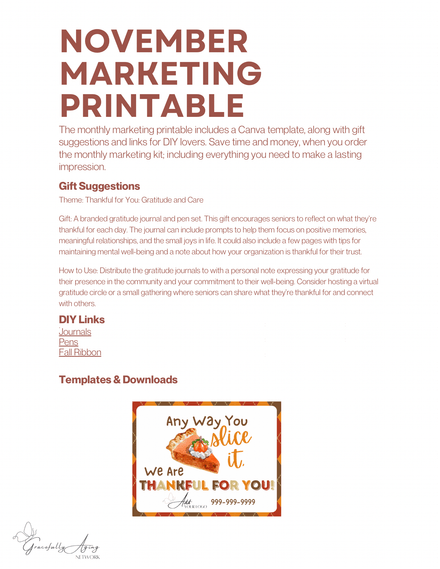 November Marketing Social &amp; Printable