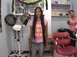 Vid 573 - Angelita Very Long To Angled Bob