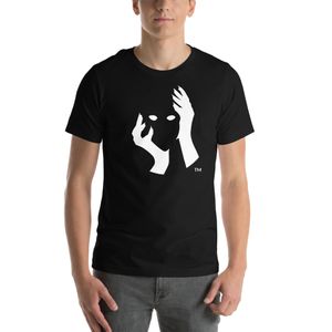 Behind the Mask Psychopath Exposure T-Shirt [White on Blaqk]